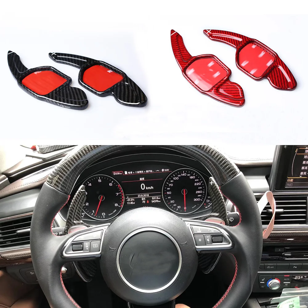 

Carbon Fiber Wheel Shifter Paddle Shift Extension For Audi A3 A4L A5 A6L A7 A8 TT TTS SQ5 RS3 Q3 Q5 Q7 S5 S6