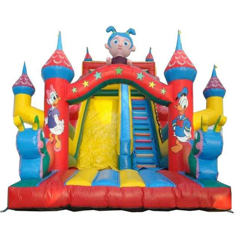 

PVC colorful inflatable land slide for kids /outdoor playground amusement park