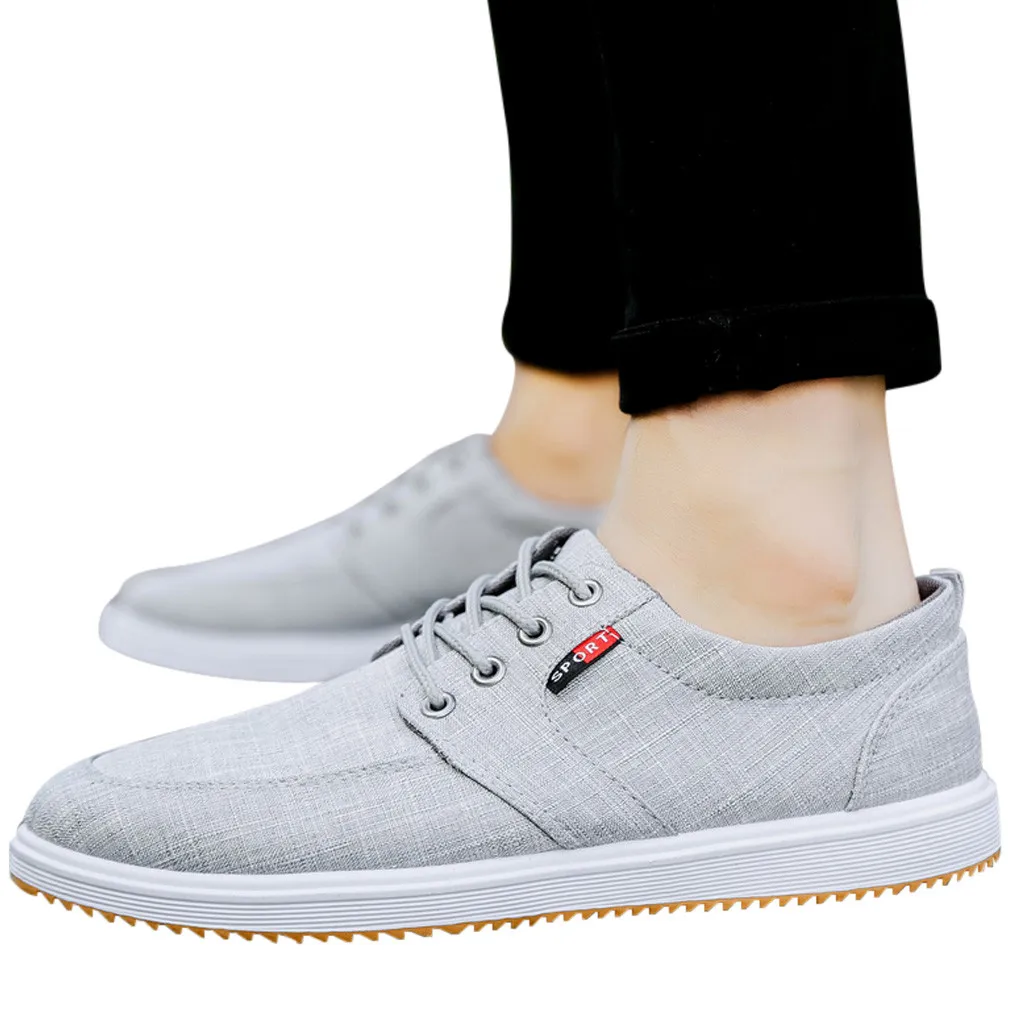 

CHAMSGEND Men's Solid color trend wild shoes Korean casual breathable student shoes fashion comfortable casual shoes