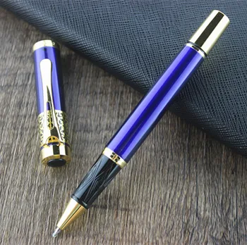 

1Pcs DIKA WEN 8013 blue Roller ball Pen with 0.7 mm Black Refill Fashion Writing Stationery Metal Ballpoint Pens for Gift