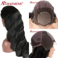 200 Density Full Lace Human Hair Wigs Silk Base Full Lace Wig Natural Black Color Body Wave Remy Brazilian Pre Plucked