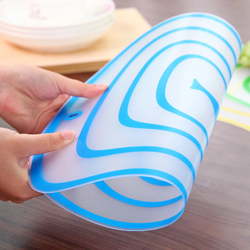 

New Non-slip Frosted Kitchen Cutting Board Transparent bendable scrub classification cut board plastic fruit chopping board