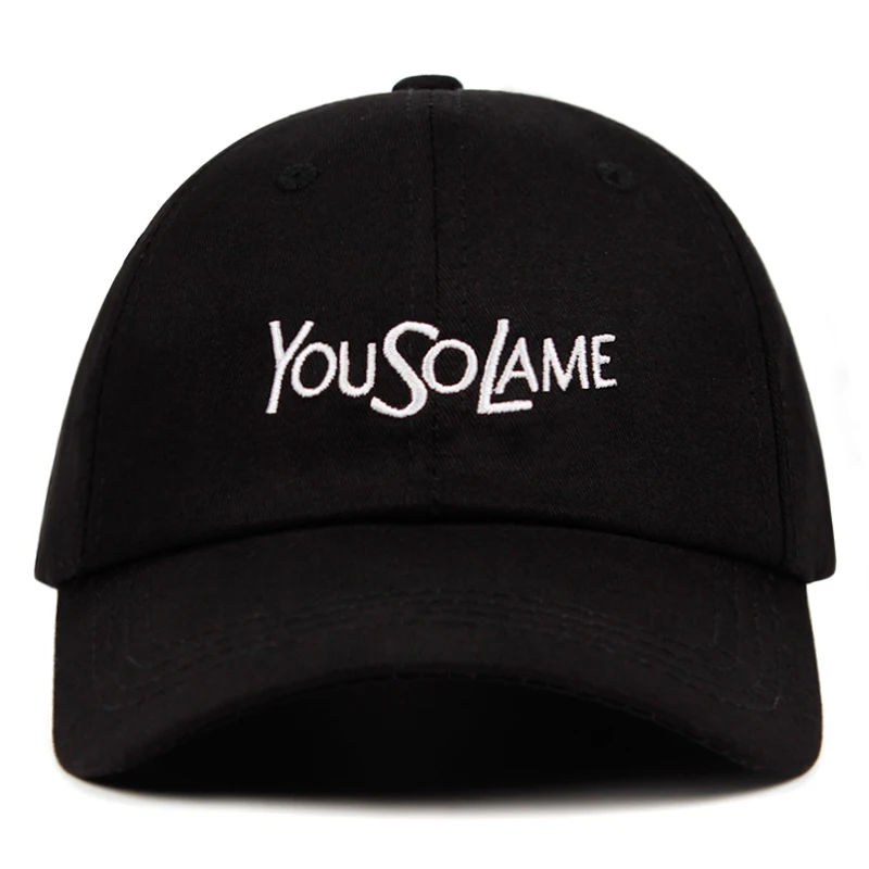 

100% Cotton You So Lame Embroidery Dad Hat Baseball Cap Catchword YouSoLame Women Men YSL Snapback Caps Fashion Summer Hat