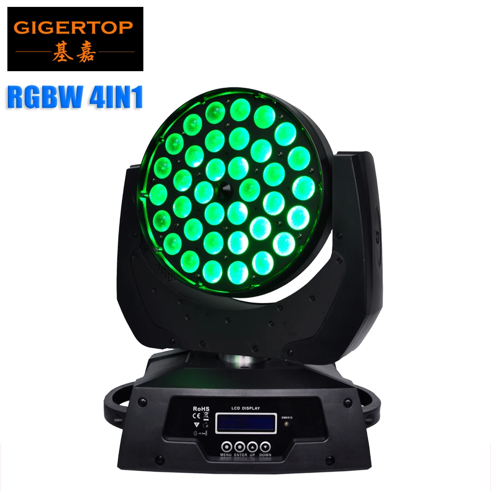 Low Noise 36x10W 4IN1 Zoom Led Moving Head Light RGBW Color DMX 512 KTV Led Moving Head wash beam effect AC110V-240V dj ktv club