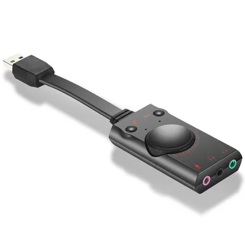 

Free shipping USB external sound card desktop notebook independent microphone headset audio converter free drive