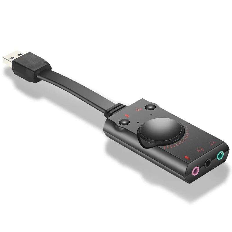Бесплатная доставка внешняя звуковая карта USB для настольного ноутбука