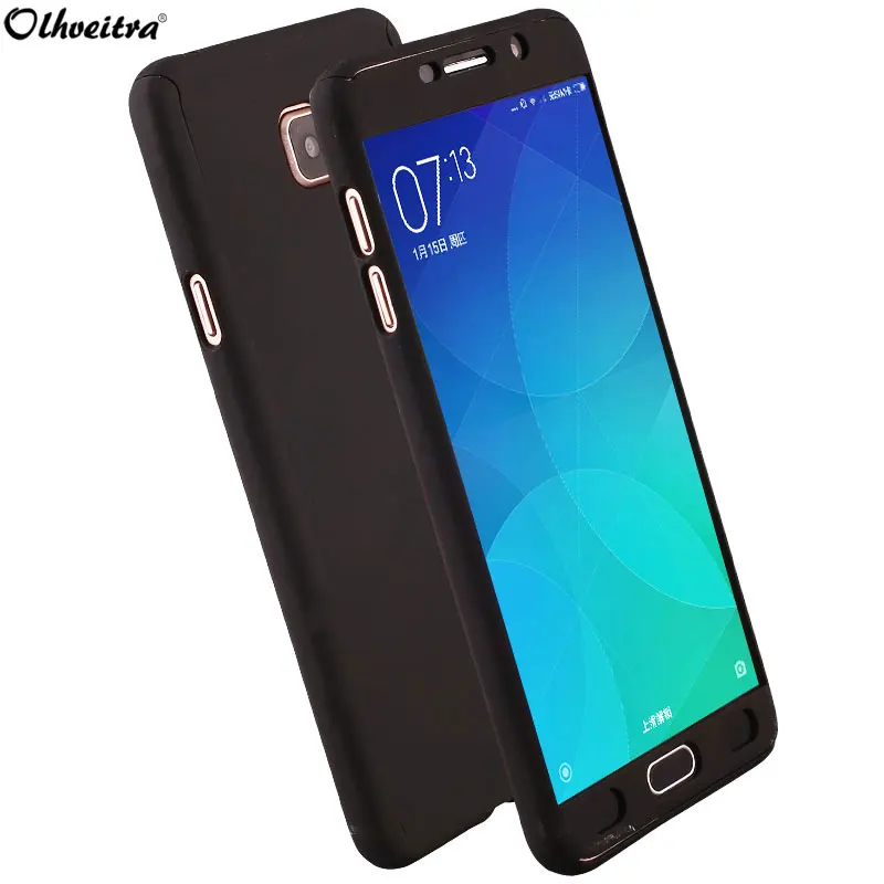 360 Full Coverage Bag For Samsung Galaxy A7 2017 Case Protective Cases Plastic Fundas + Tempered Glass A720 |