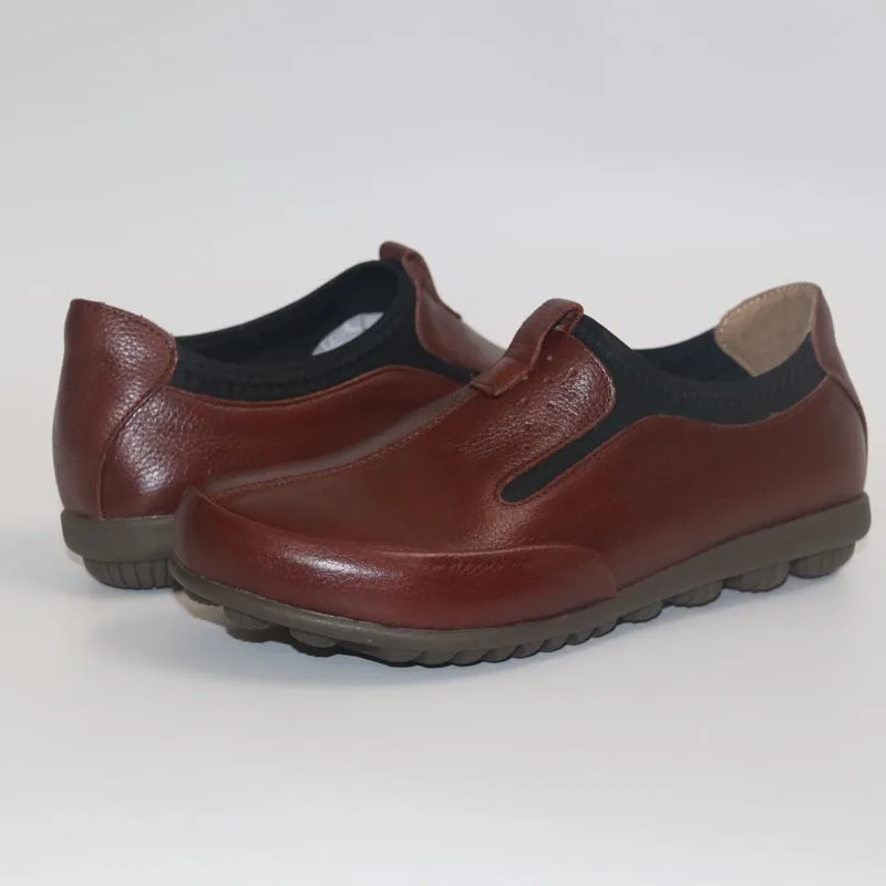Новые кожаные туфли; специальное предложение; мягкие и удобные кожаные туфли на плоской подошве для отдыха; женская обувь; обувь для мам