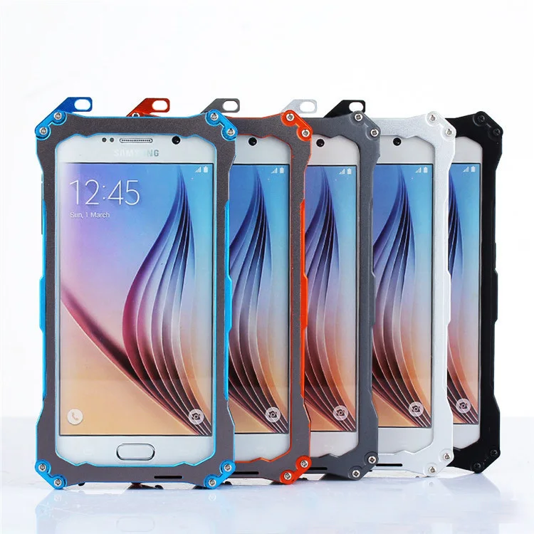 bilder für Hohe Qualität Wasserdichter Shockproof Metall Aluminium Gundam Outdoor-klettern Abdeckung Fall für Samsung Galaxy s6 Gehärtetes Glas bilder für Hohe Qualität Wasserdichter Shockproof Metall Aluminium Gundam Outdoor-klettern Abdeckung Fall für Samsung Galaxy s6 Gehärtetes Glas