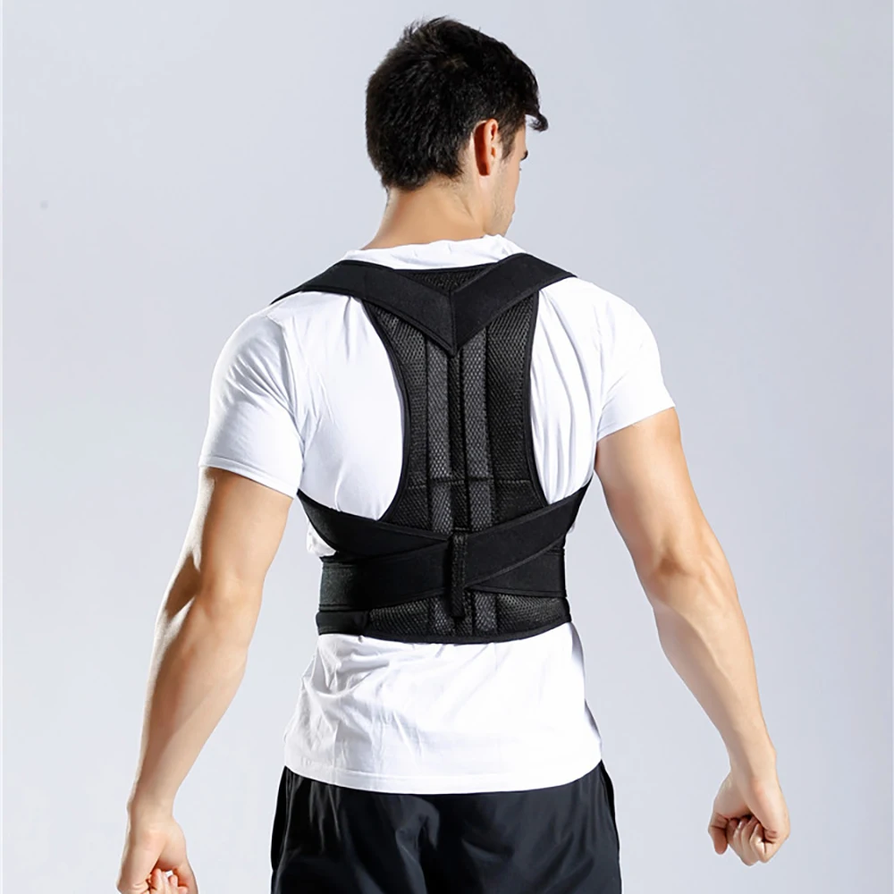 Correcteur De Posture Dos & Épaules - Réglable En Néoprène - Noir - Taille Unique - Neuf