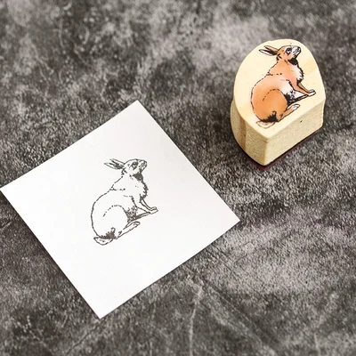 Деревянная печать милые животные ручной аккаунт украшение инструмент дневник уплотнение резиновый прозрачный альбом для штампов для DIY - Цвет: tuzi