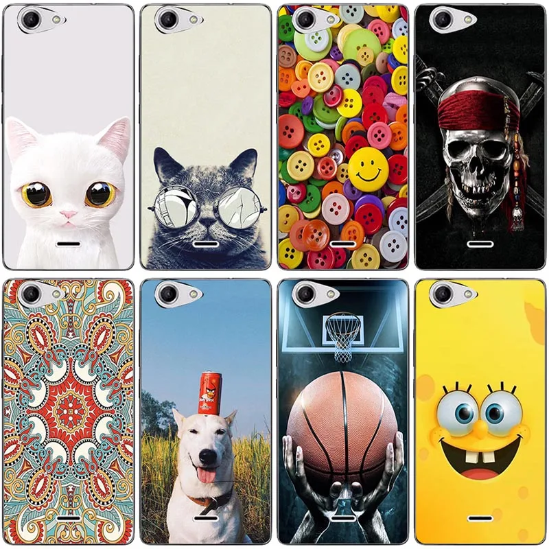 

For Wiko Pulp 3G Case Pudding Soft Silicone Phone Cases Colorful Painted Cartoon Clear TPU Fitted Cover For Wiko plup 4G