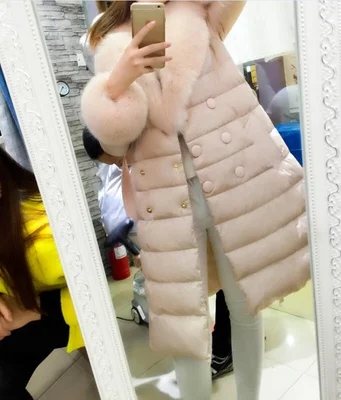 High quality 2019 White duck down 95% Slim Down clothes coat New Korea Ms Winter jacket Warm Fur collar Elegant down Coat Women