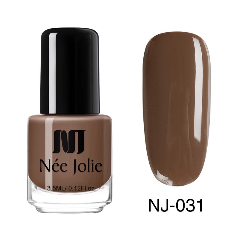 3.5ml Pure-031 Лак для ногтей серии NEE JOLIE coffee, быстросохнущий, 3,5 мл, 7,5 мл, голографический матовый эффект, кракле, лак для ногтей, 18 цветов - Цвет: 3.5ml Pure-031