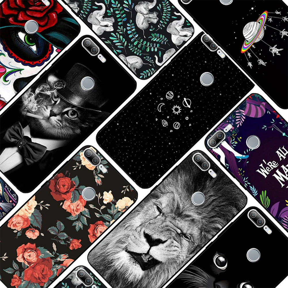 

Black Soft Cases For Huawei Honor 9 Lite 5.65" Colorful Patterned Printed Silicone Phone Cases Cover For Huawei Honor 9 Lite