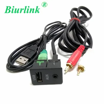 

Biurlink 22mm x 33mm Car Stereo Radio CD Front Panel DIY USB RCA AUX IN Interface Cable Adapter for Pioneer Alpine Caska Nissan