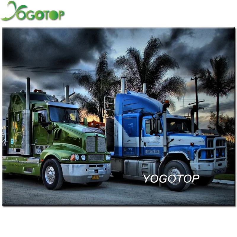 Алмазная живопись YOGOTOP 5d сделай сам с грузовиком живописный спортивный