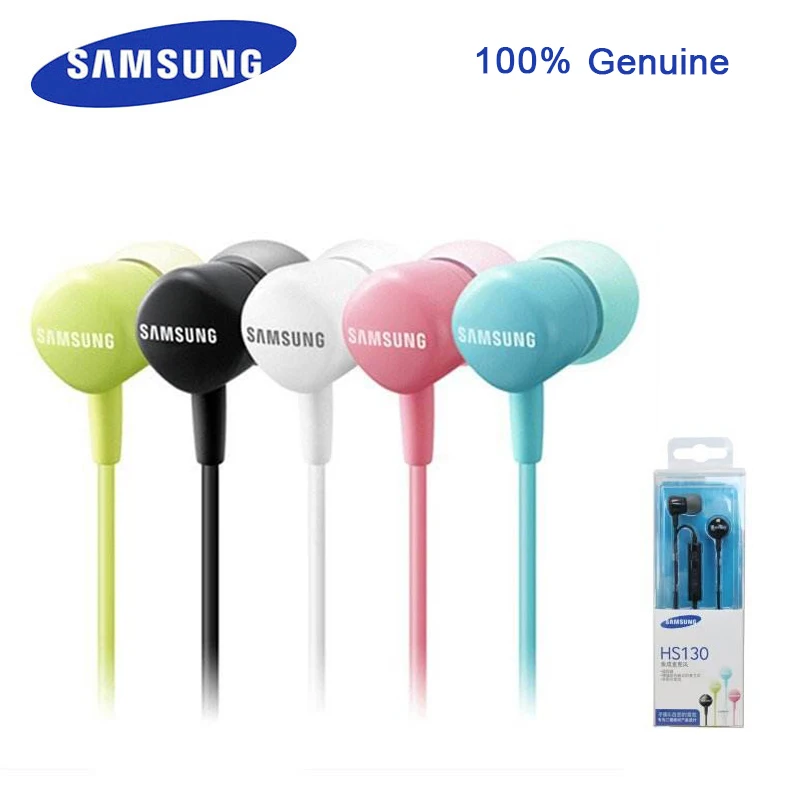 

100% Samsung Earphone HS130 color In-Ear with wire controller speaker Multicolor cable for Galaxy S6 S7/S7 Edge S8 S8+ S9 Xiaomi