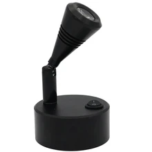 Светодиодный настольный Аккумуляторный выключатель, точечная лампа, 1 Вт 3 Вт аварийные лампы для витрины, винтовой Настенный Ювелирный счетчик, батарейный шкаф AAA