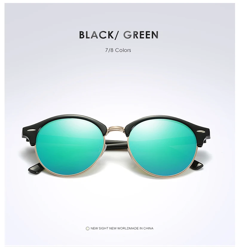 AORON Модные поляризованные солнцезащитные очки для женщин и мужчин унисекс водительские солнцезащитные очки классические ретро круглые солнцезащитные очки