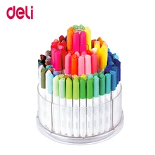 Deli акварельные ручки 100 цветов/коробка художественные канцелярские принадлежности Водные цветные маркеры легко стираемые Рисование маркер для рисования ручка