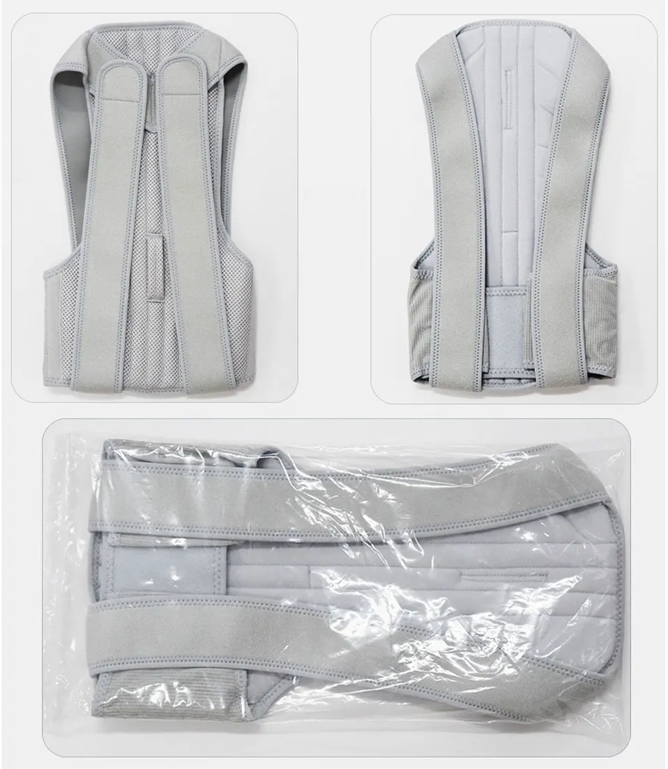 Superior do Ombro para trás Cinto de Suporte Nova Prata Ajustável Cinta Parte Coluna Evitar Homens Ombro Crônica Dor Nas Costas Postura Corrector 23 High Quality Beleza e saúde