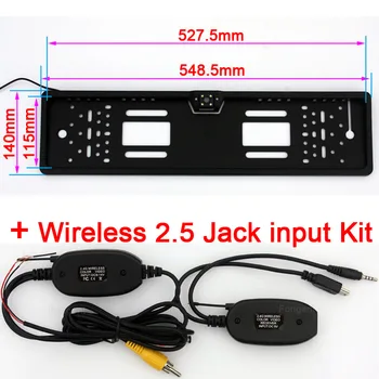 

Car Rear View Backup Reverse Universal Camera European Russian License Plate Frame GPS JACK AV RCA Wireless 5" 4.3" inch Monitor