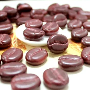 

20PCS Slime Charms Simulated Cocoa Coffee Beans Resin Plasticine Slime Accessories Beads Supplies For DIY Scrapbooking Crafts