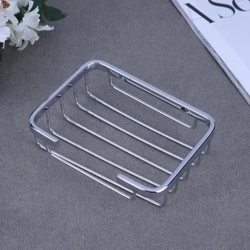 Stainless Steel Wall Mounted Shower Soap Holder Bathroom Toothpaste Storage Box Container Kitchen Soap Basket Tray Storage Rack