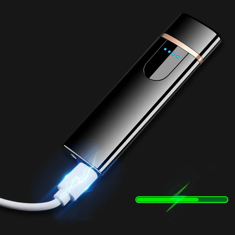  Jobon usb charge lighter windproof ultra-thin electronic cigarette lighter