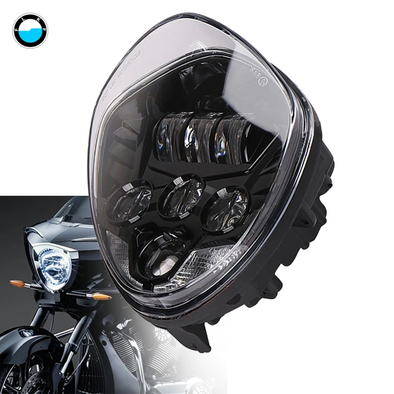 1PCS 60W Motorcycle Driving Lights LED Headlight Headlamp Kit with High