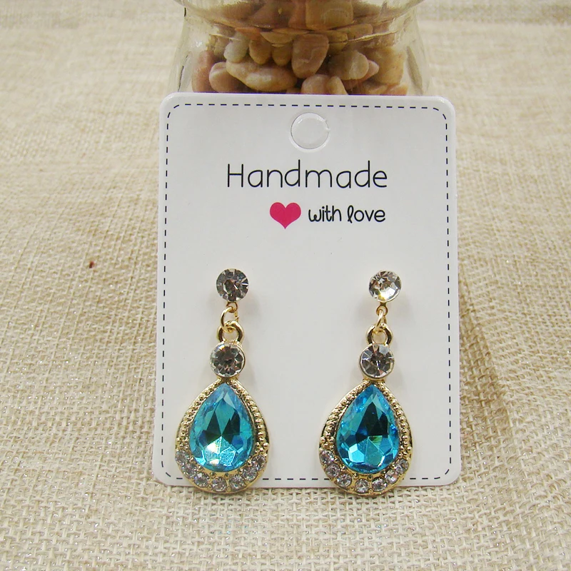 new arrival marble 5*5cm elegant jewelry necklace pendant package card50pcs+50pcs 3*3cm cute stud earring display card per lot discount Jewelry Packaging & Displays