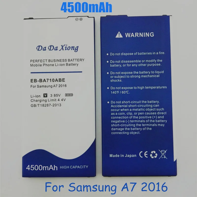 EB-BA710ABE 4500 ма-ч для samsung GALAXY Edition A7 A710 A710F A7100 A7109 Батарея