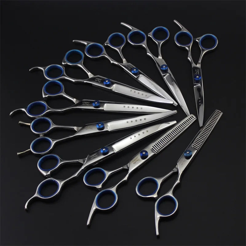 

Professional 6 Inch 7 Inch Pet Grooming Scissors Straight Thinning Curved Grooming Shears for Dogs Animals Hair Cutting Tools