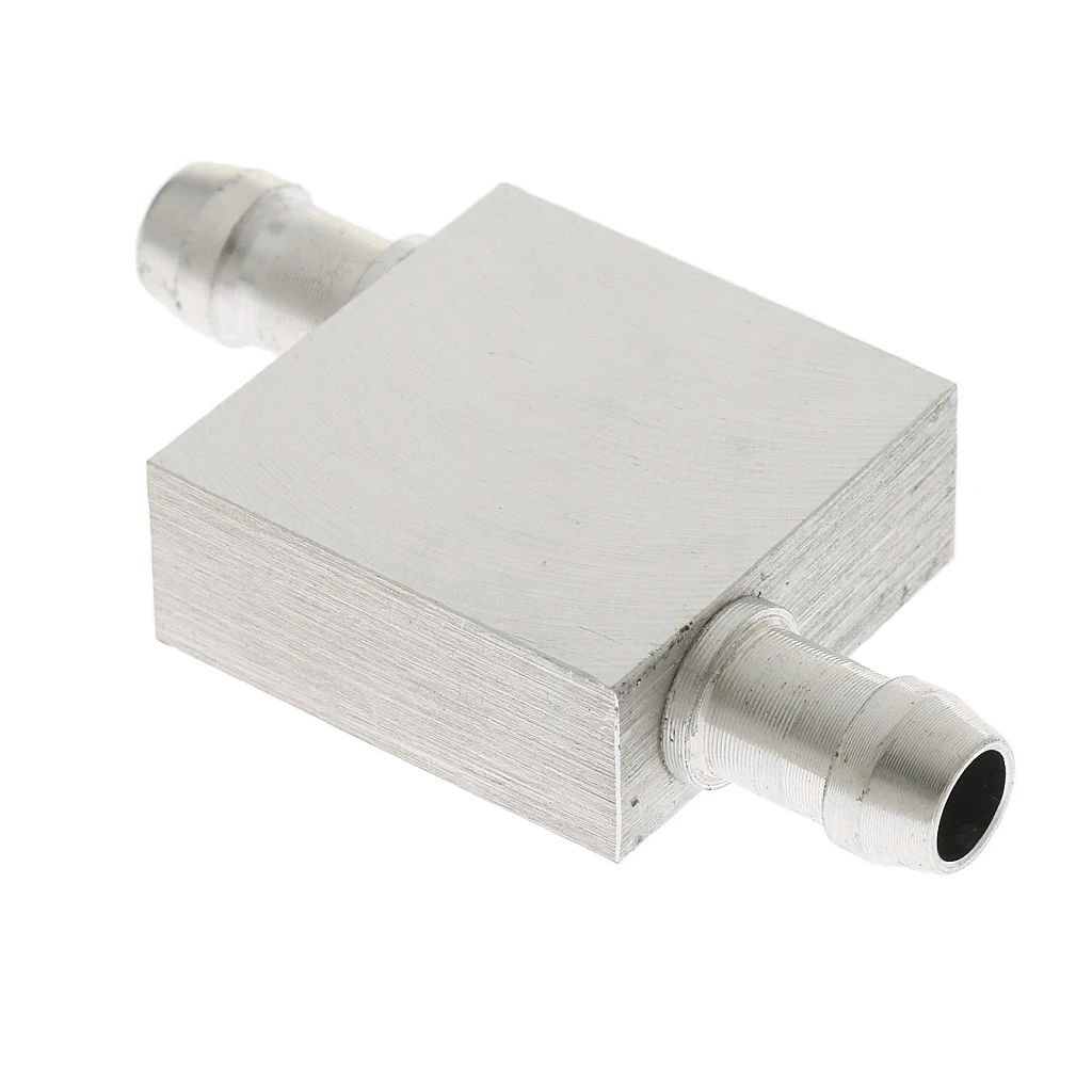 

Aluminum Liquid Water Cooling Block Heat Sink System Silver Use For PC Laptop CPU Graphics Radiator 30*30mm 2 Way