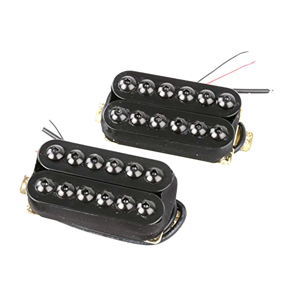 

1Set Black High Output Invader Humbucker Ceramic Magnet Electric Guitar Neck and Bridge Pickup