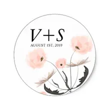 3,8 см современная Типографика Одуванчик Свадебный индивидуальный выбор классическая круглая наклейка