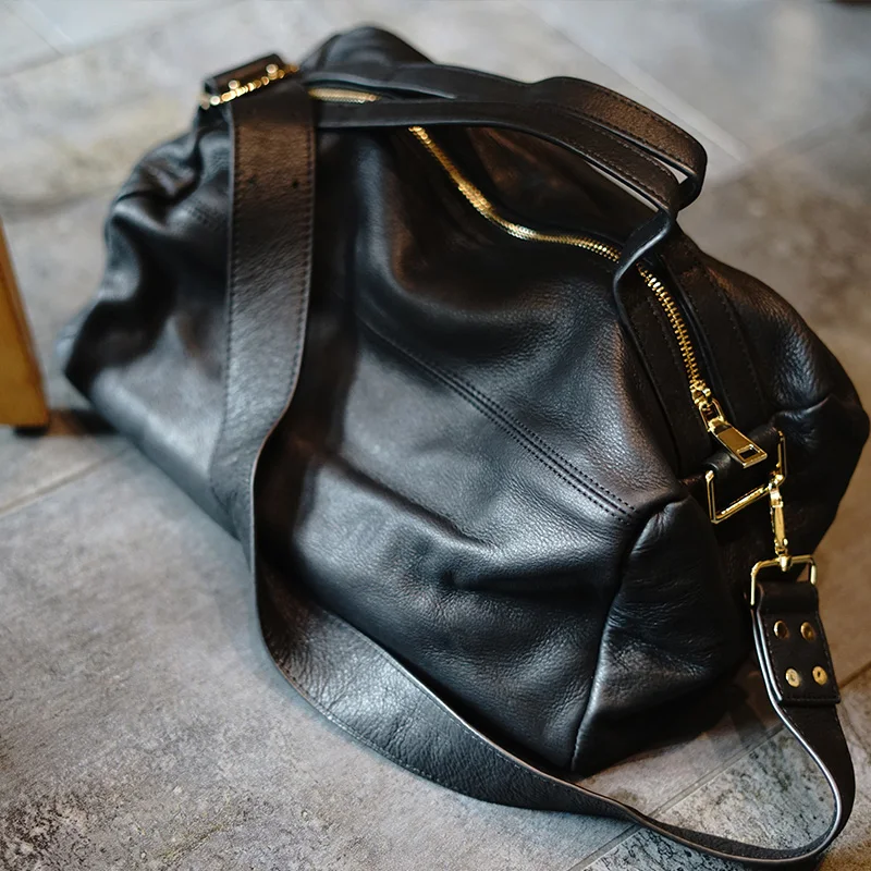  AETOO New simple wide shoulder leading layer cowhide shoulder bag leather portable casual commuter 
