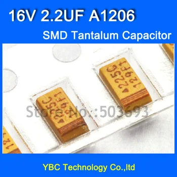 

Free Shipping 100pcs/lot 1206 SMD Tantalum Capacitor 16V 2.2UF A1206 10% Tolerance