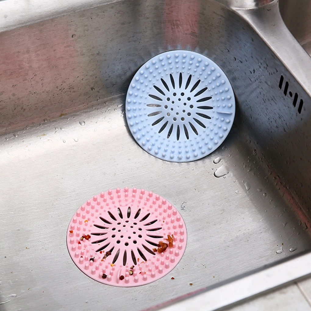 Силиконовый кухонный канализационный фильтр для раковины дренажные волосяные дуршлаги и фильтры фильтр для раковины ванной комнаты кухонная Сливная крышка сетка для стока раковины