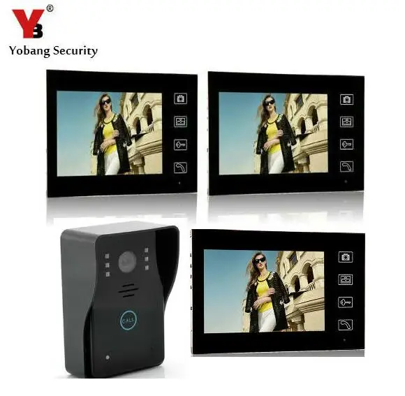 

Yobang Security 7inch Wireless Video Door Phone intercom Doorbell Wireless Video Intercom IR Camera Monitor 150M Transmission