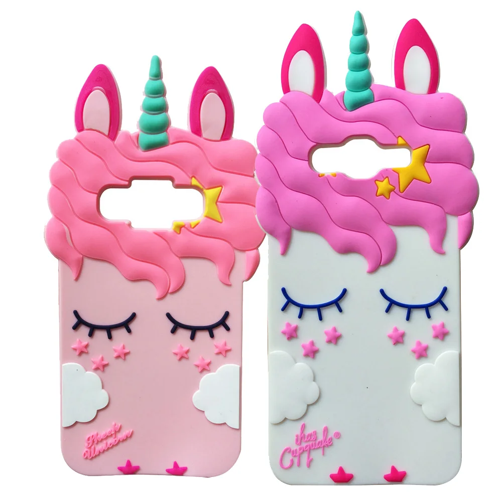 

For Samsung J2 Prime / Grand Prime G530 / J1 / J120 J1 2016 / Core Prime G360 3D Case Cartoon Pretty Unicorn Soft Silicon Shell