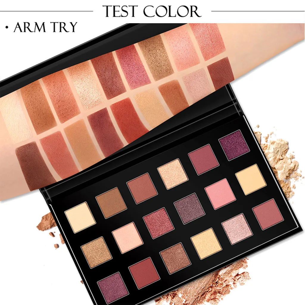 

Makeup Eye Shadow 18 Color Disc Pearl Light Matte Suitable For Beginner Mini Gel Cream With Brush Makeup Cosmetic G515