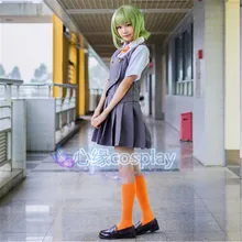 Nuevo Japonés Anime VOCALOID Hatsune Miku Ropa Cosplay GUMI Cosplay de Halloween para Las Mujeres de la Chaqueta + Camiseta + Falda