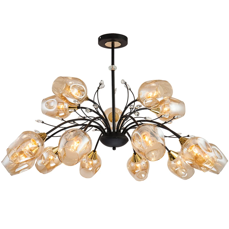 

New Nordic Chandelier Lighting Postmodern Simple Living Room Lamp Creative Individual Magic Bean Molecular Crystal Chandelier