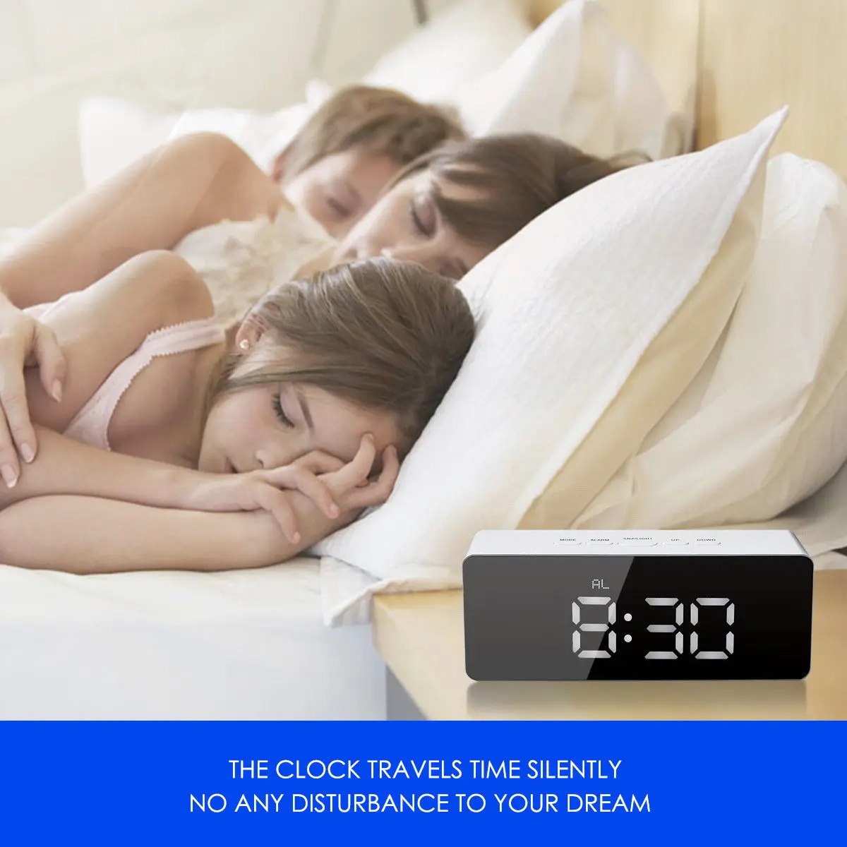 140mm LED Mirror Alarm Clock Digital Clock Snooze Display Time Night Led Light Table Desktop Alarm Clock Despertador 140mm LED Mirror Alarm Clock Digital Clock Snooze Display Time Night Led Light Table Desktop Alarm Clock Despertador