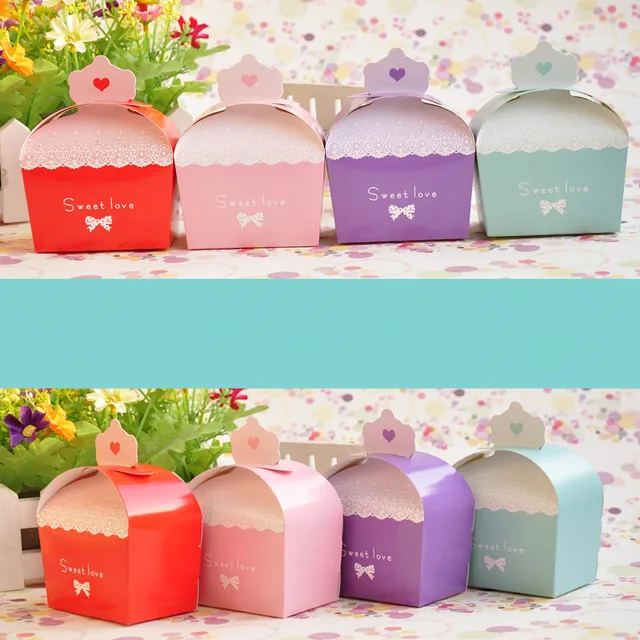 Whole 100 X Purple Pink Red Blue Wedding Candy Box Crown Sweet Whole 100 X Purple Pink Red Blue Wedding Candy Box Crown Sweet