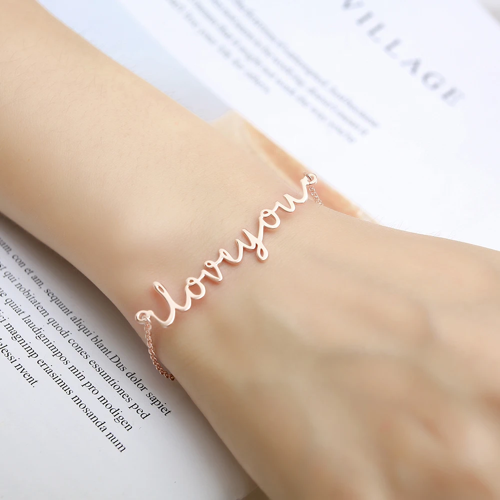 L11 Signature Custom Name Bracelets Women Personalized Nameplate Bracelets Stainless Steel Customized Bracelets Birthday Gift (1)