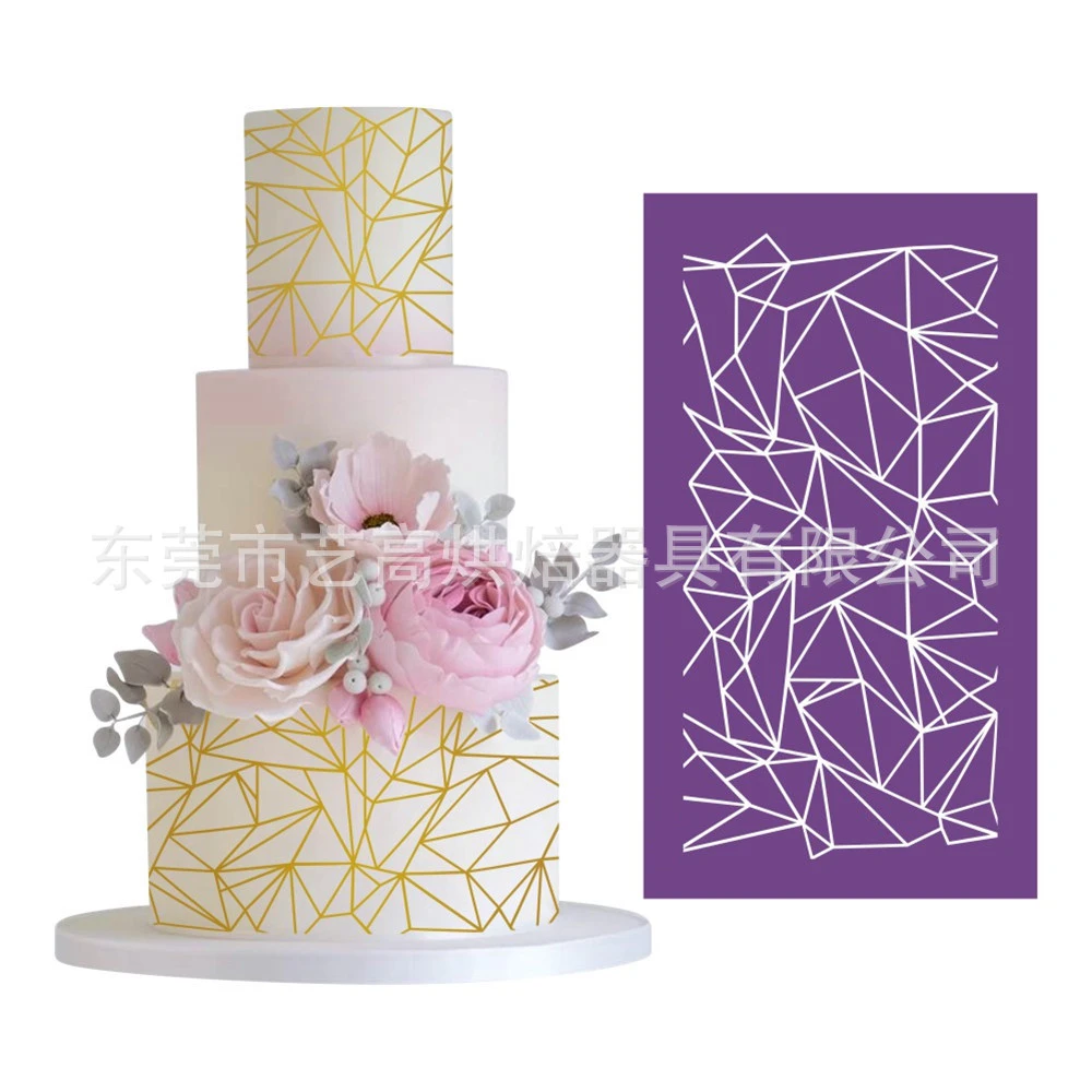 

Irregular Lace Design Cake Stencil Mesh Stencils For Wedding Cake Border Stencils Fondant Mould Decorating Tool Cake Mold k351