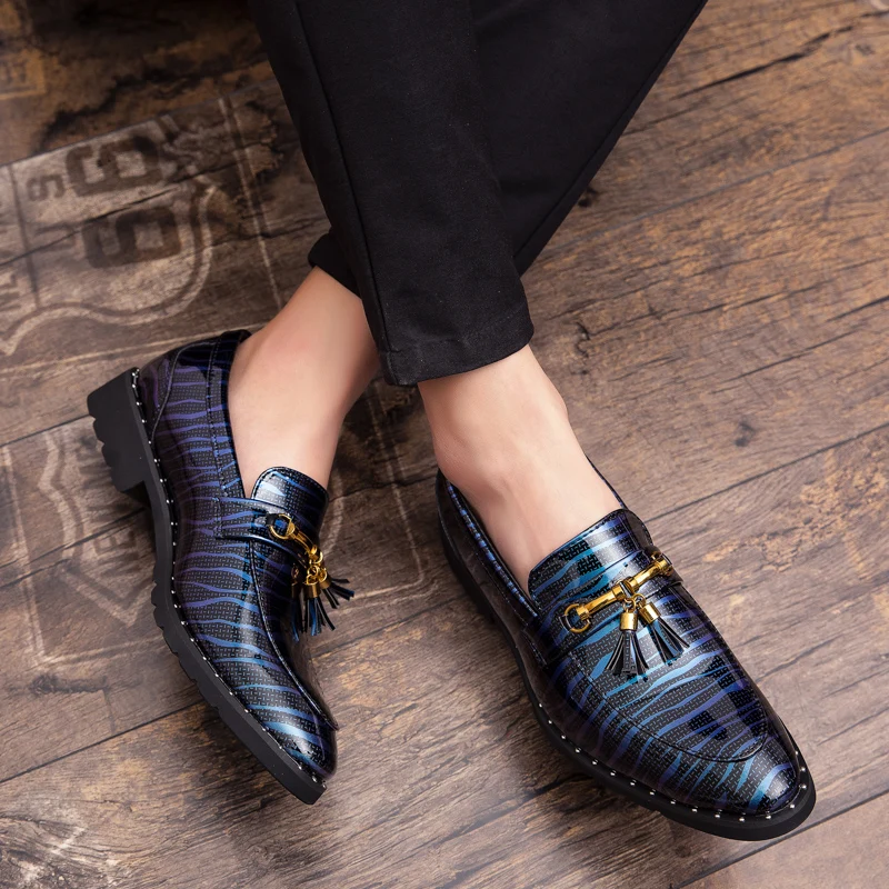 mixed colors fashion men leather shoes italian luxury brand ballroom party dress tassel footwear wedding oxford shoes for men (24)